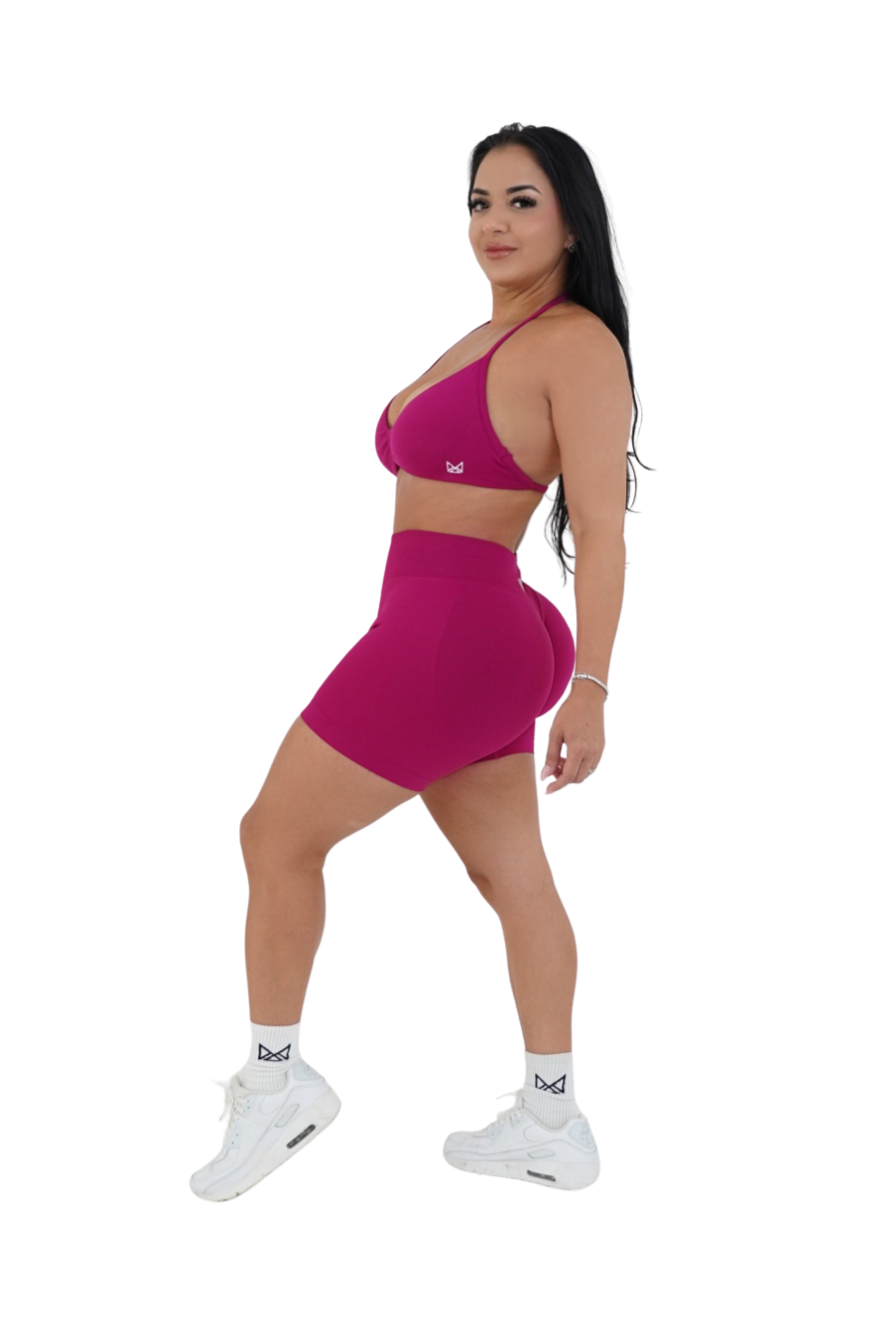 Alana Booty Lifting Shorts & Sport Bra Set - Fuchsia - MILA MVMT