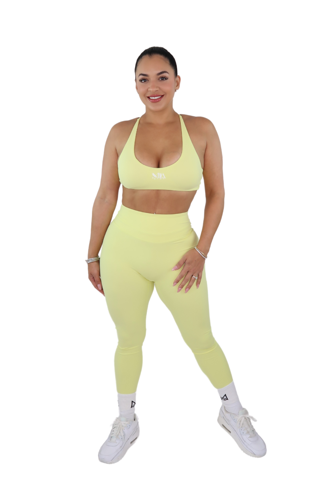 Desi Twist-Back Bra & Leggings Set - Honey Butter - MILA MVMT