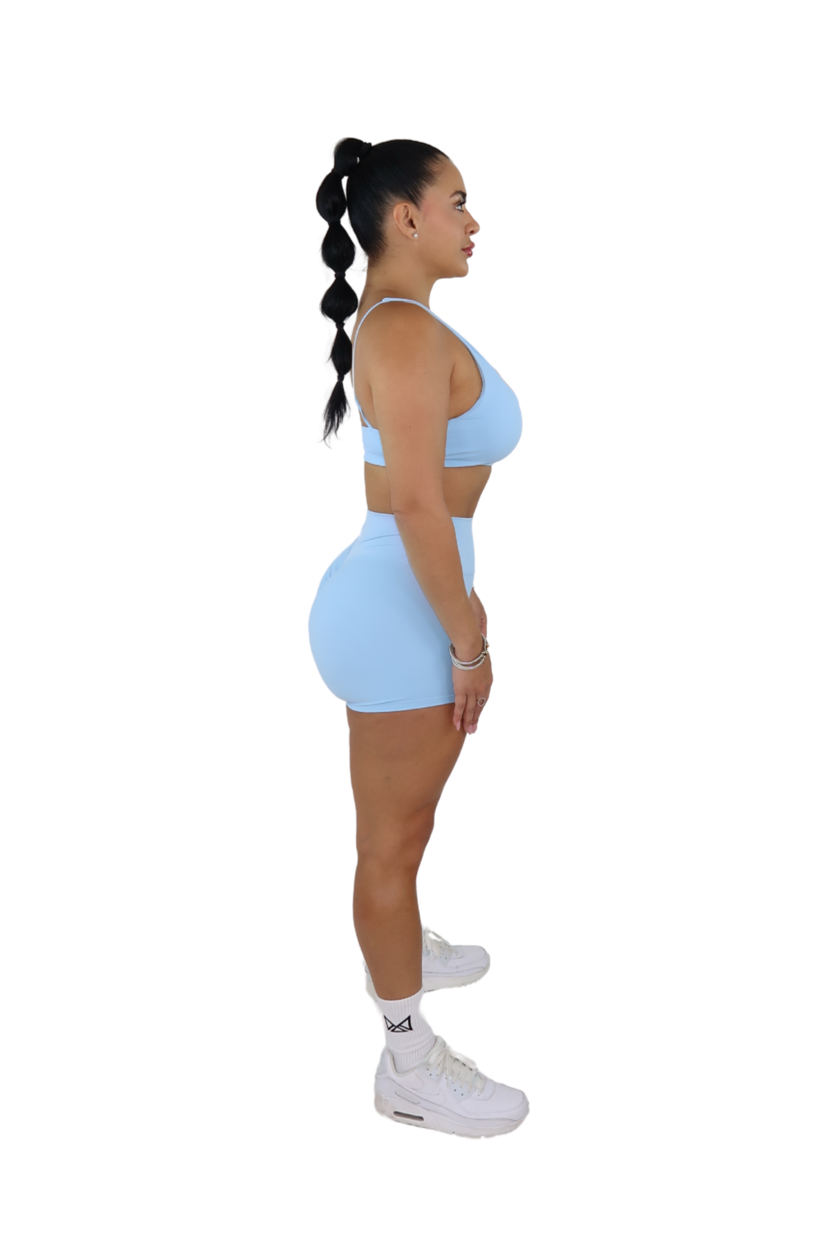 Ella Booty Sculpting Shorts & Bra Set - Baby Blue - MILA MVMT