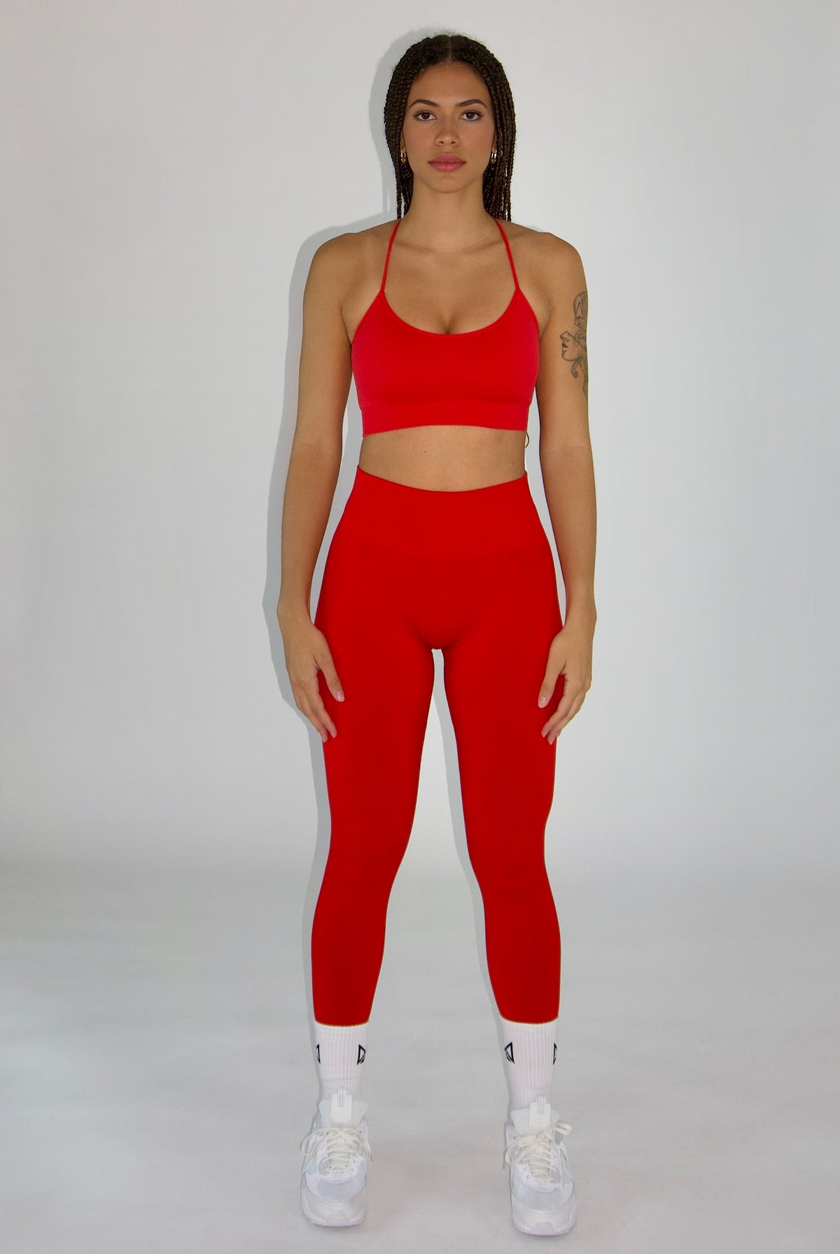 Galia Seamless Sports Bra Red - front view