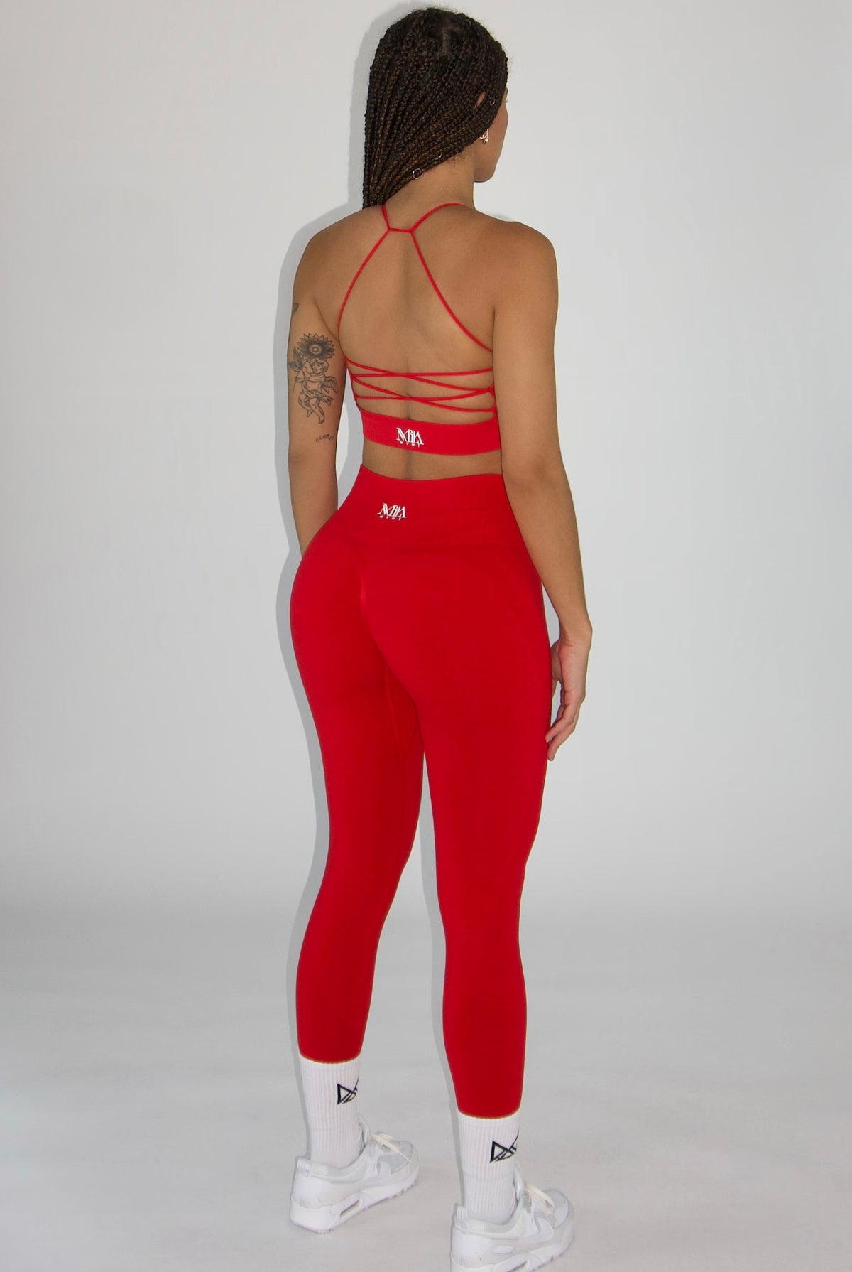 Galia Seamless Sports Bra Red - back side view