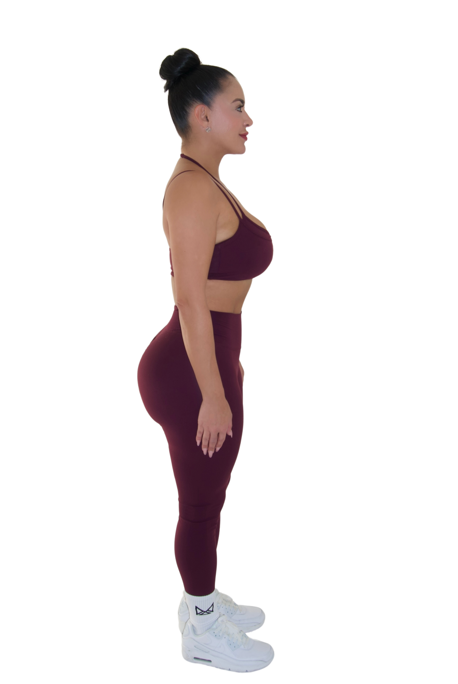 Harmony High Waisted Leggings - Burgundy - MILA MVMT