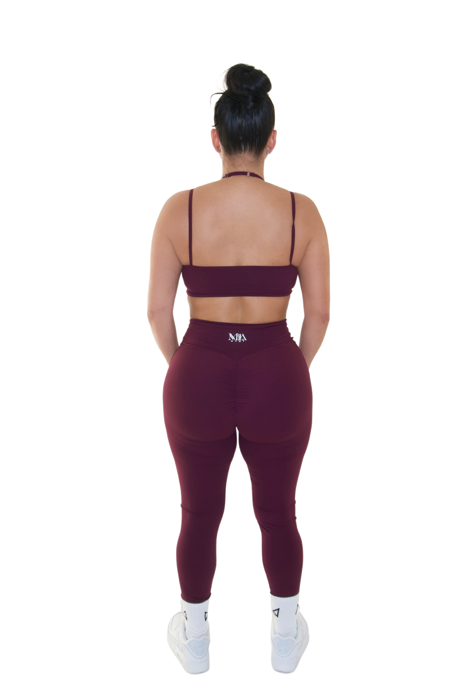 Harmony High Waisted Leggings - Burgundy - MILA MVMT
