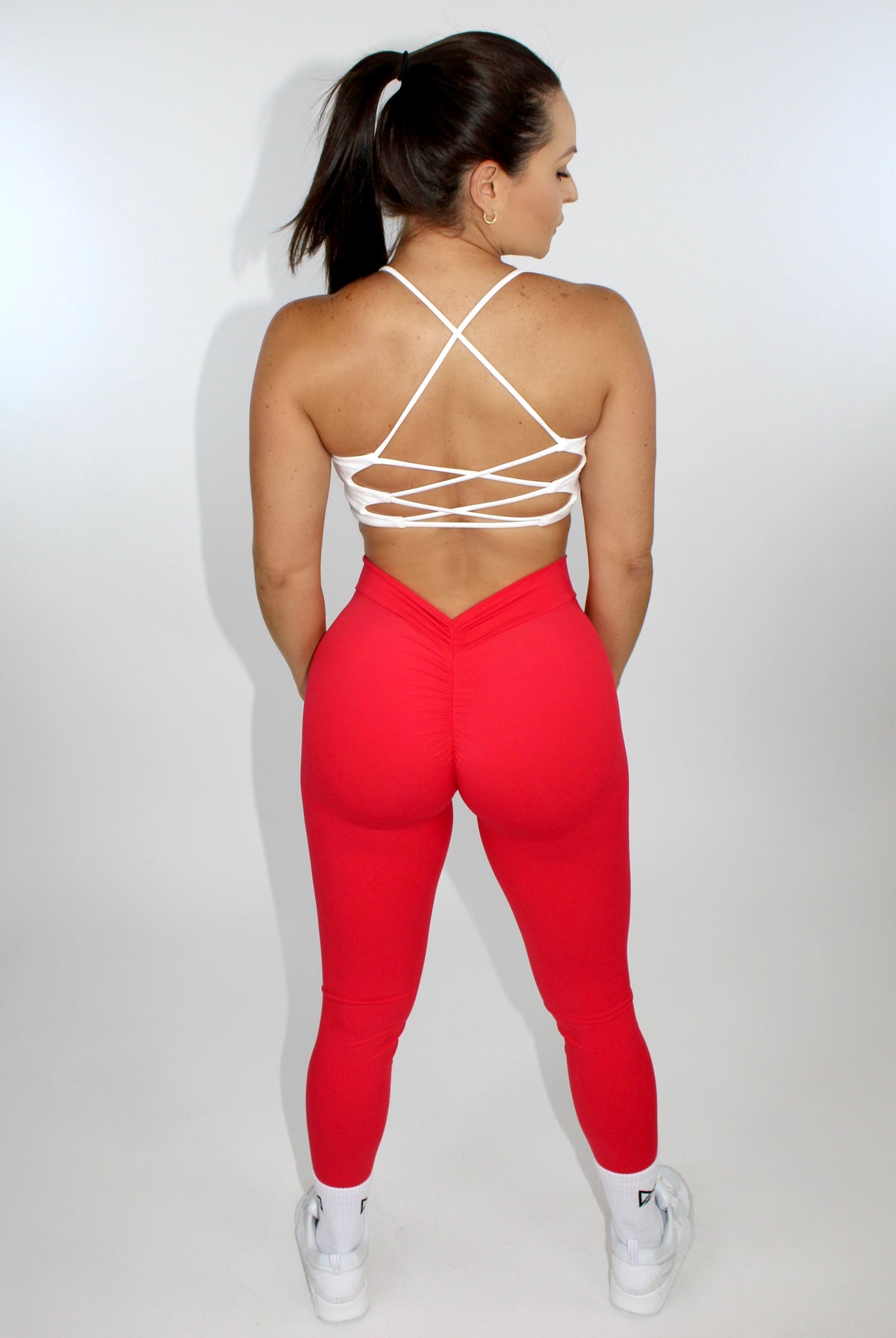 MILA MVMT Sportswear Sports Bra Strappy Back Buttery Soft - facing back