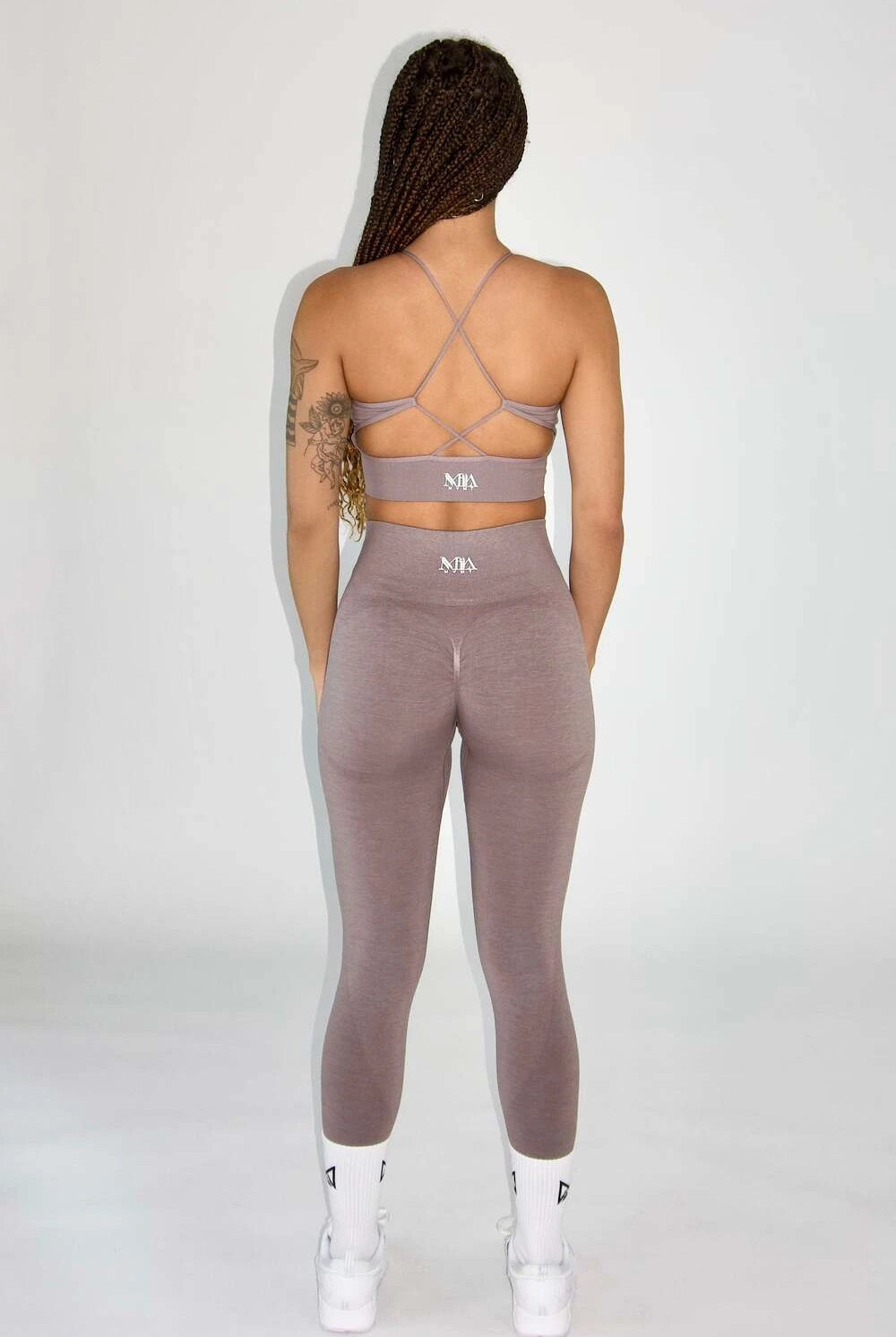 Claire Seamless Contour Leggings Acai - back view