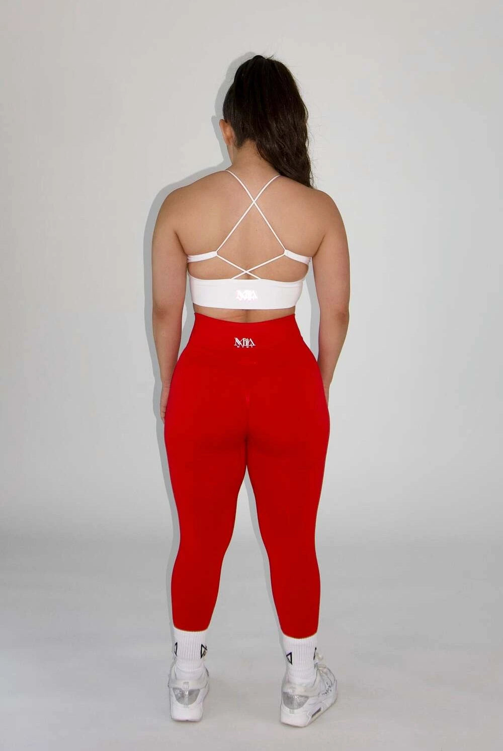 Claire Seamless Contour Leggings Red - Back view