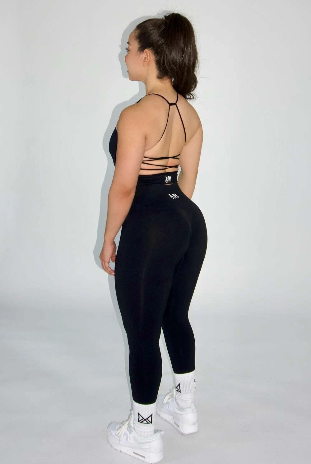 Claire Seamless Contour Leggings Black - side view