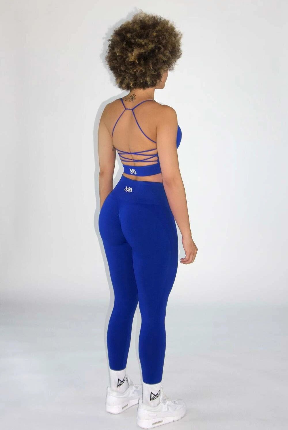 Claire Seamless Contour Leggings Blue - back side view