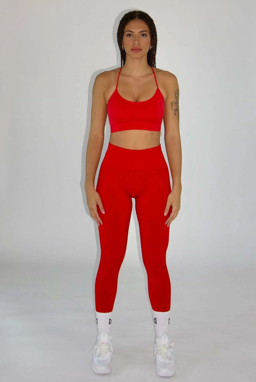 Claire Seamless Contour Leggings Red - front view
