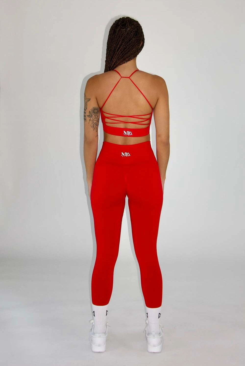 Claire Seamless Contour Leggings Red - Back