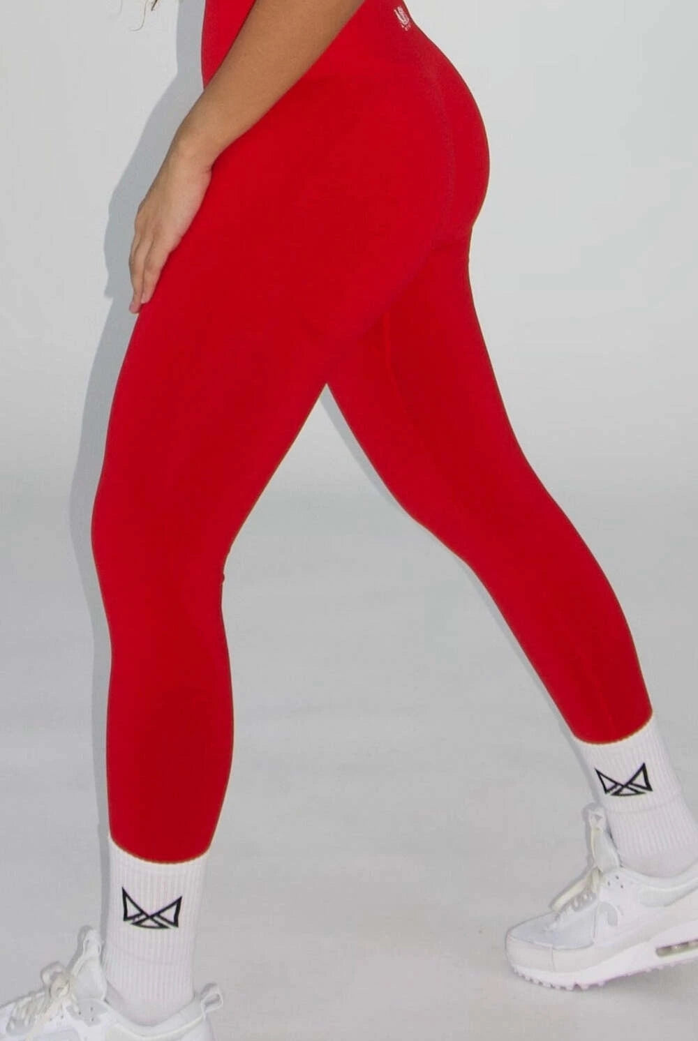 Claire Seamless Contour Leggings - Red