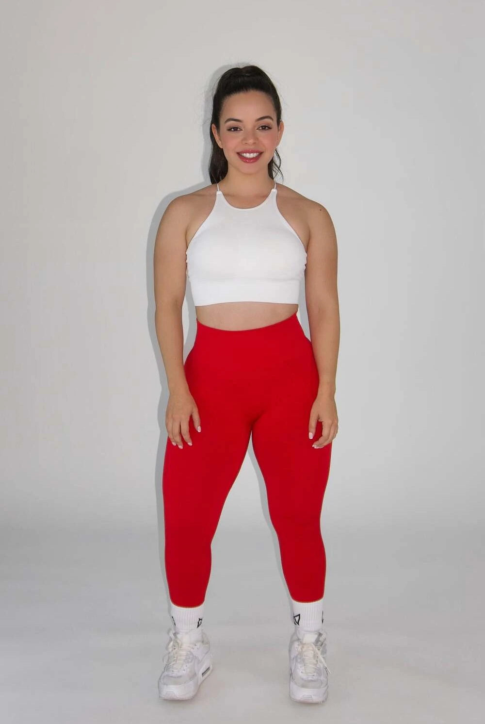 Claire Seamless Contour Leggings Red - front