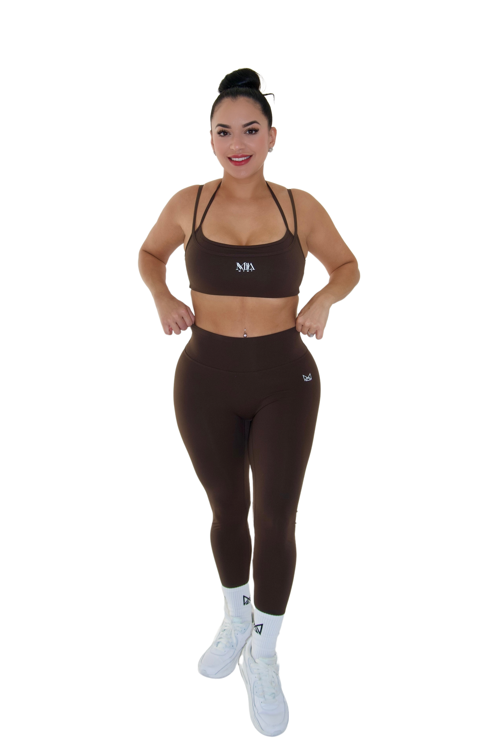 Harmony High Waisted Leggings - Espresso - MILA MVMT
