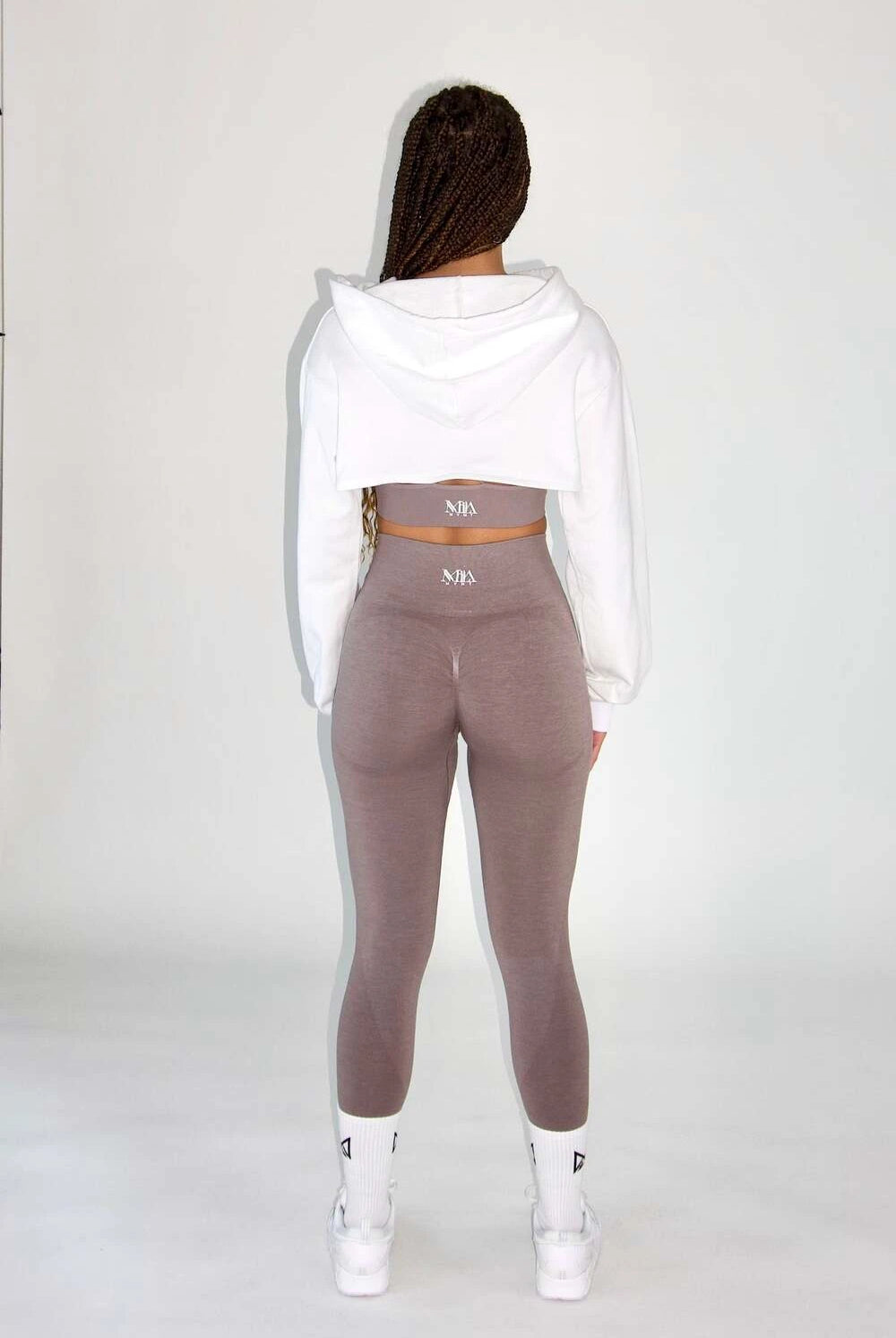 Claire Seamless Contour Leggings and hoodie Acai