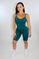 woman modeling corset athletic romper from MILA MVMT sportswear
