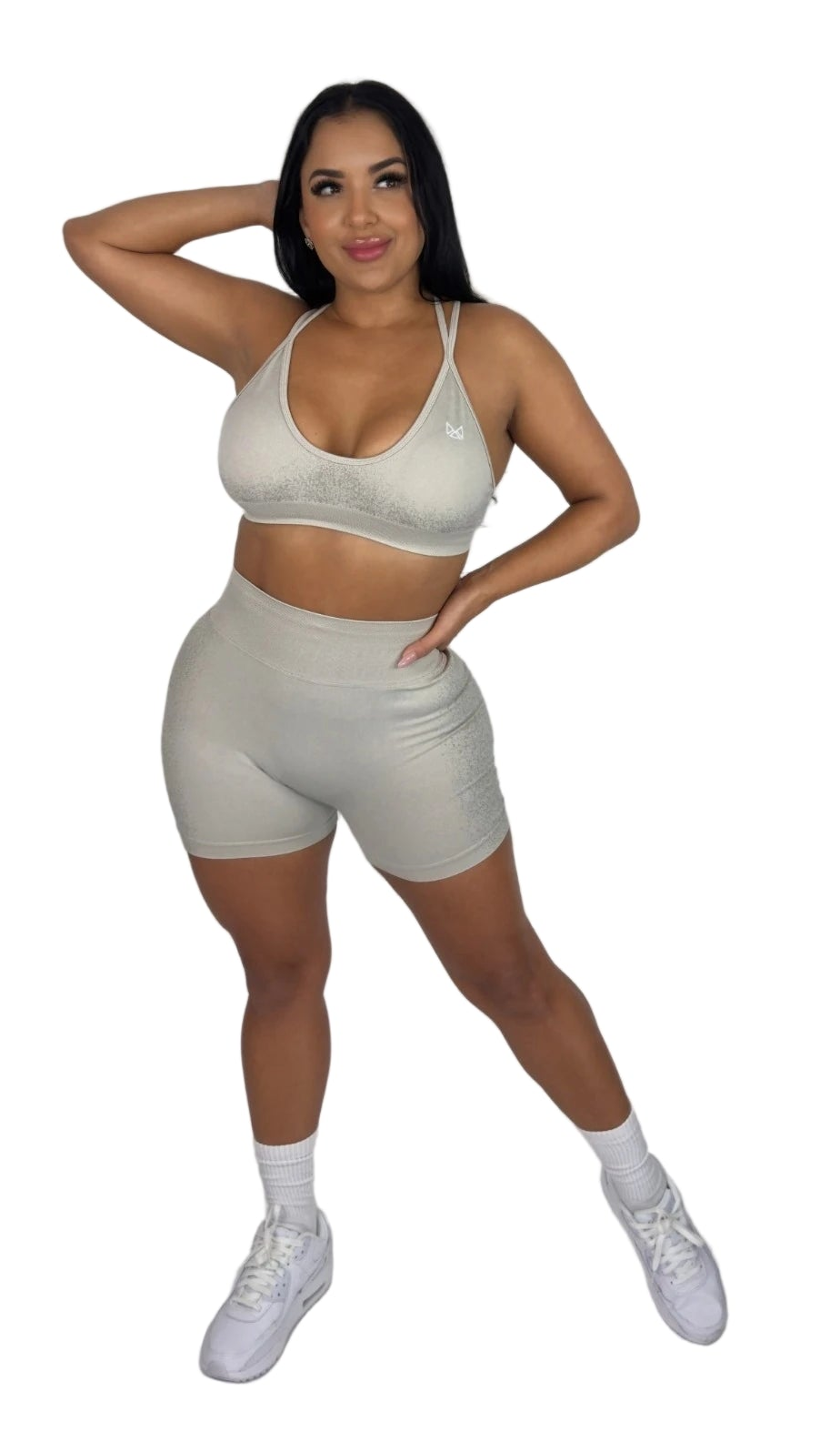 Nina Sculpt Shorts - Greige - MILA MVMT