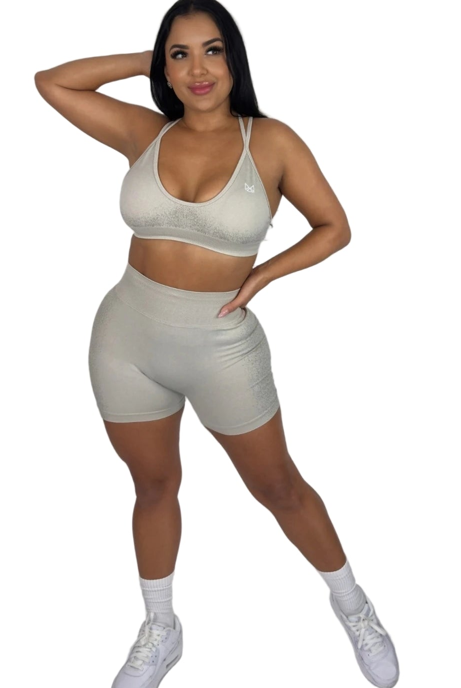 Nina Sculpt Shorts - Greige - MILA MVMT