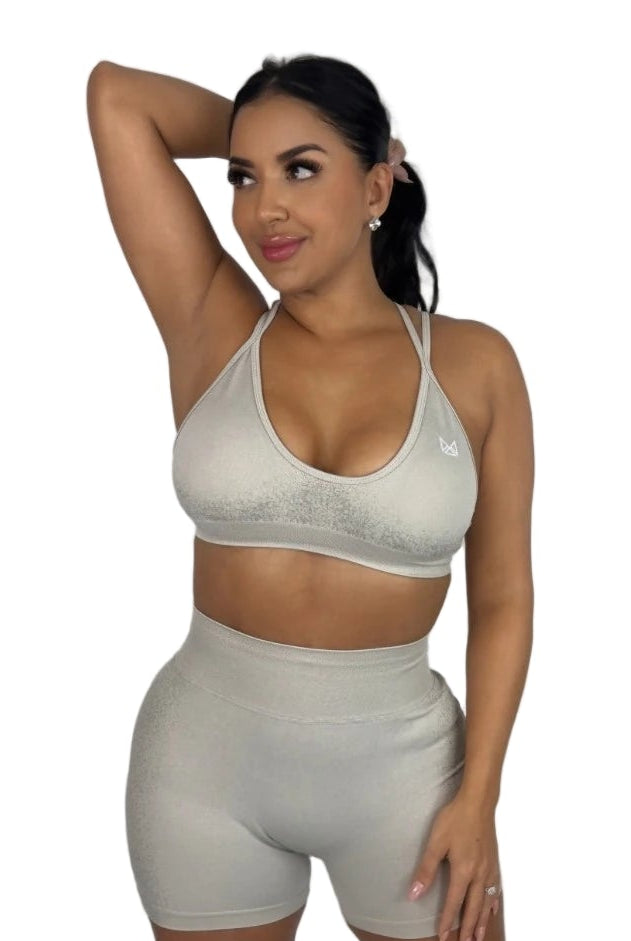 Nina Sports Bra - Greige - MILA MVMT