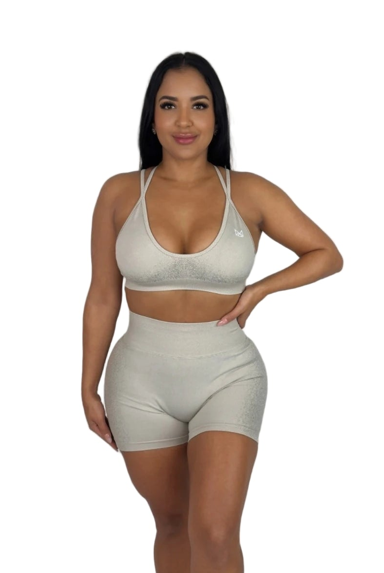 Nina Sports Bra - Greige - MILA MVMT