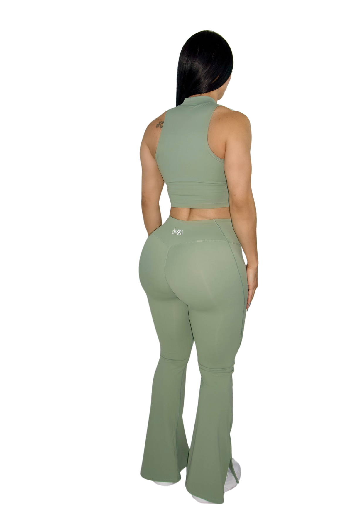 Paloma Petite Luxe Flare Legging & Top Set - Sage - MILA MVMT