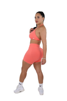 Alana Booty Lifting Shorts & Sport Bra Set - Coral Crush - MILA MVMT