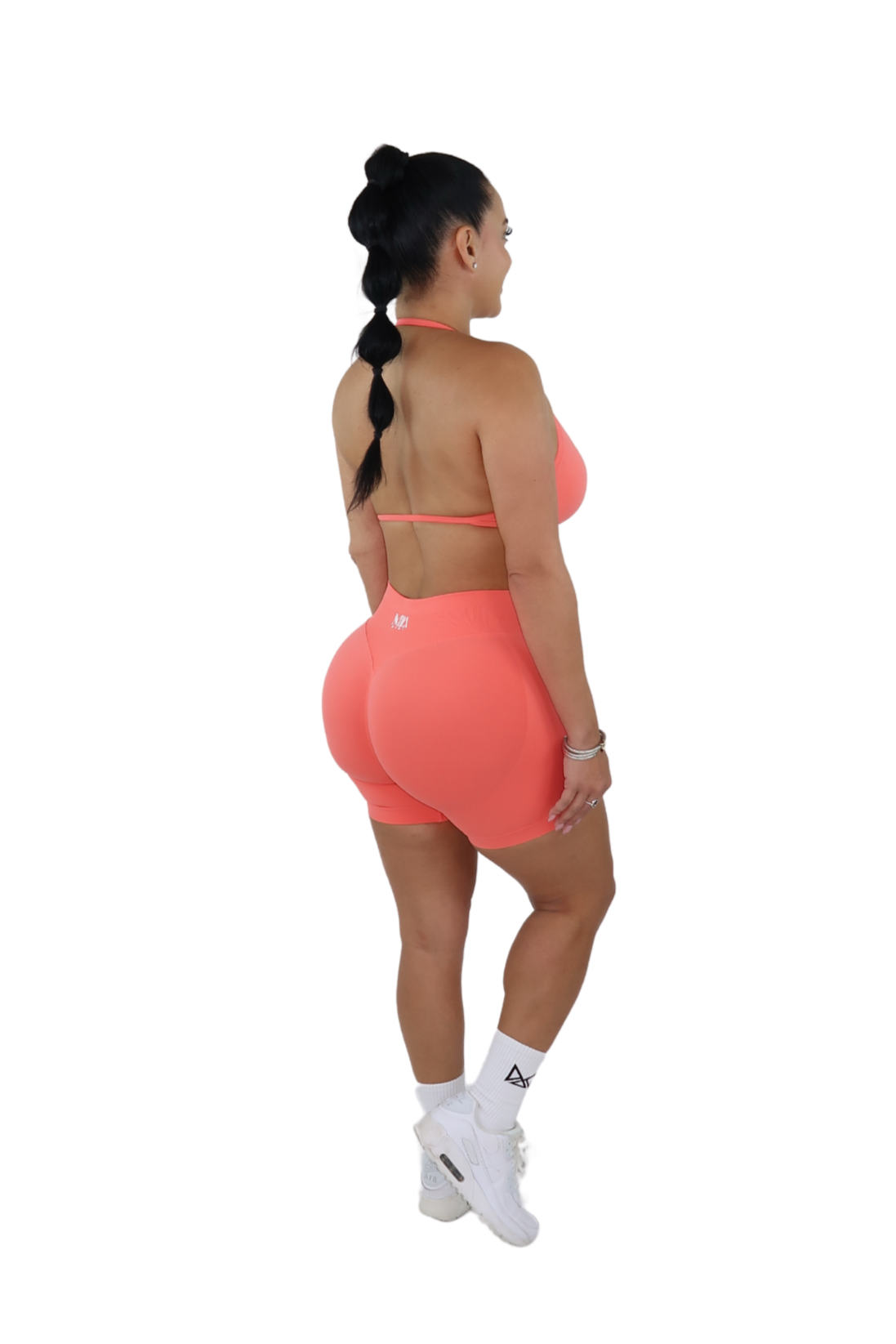 Alana Booty Lifting Shorts & Sport Bra Set - Coral Crush - MILA MVMT