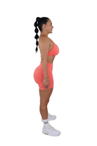 Alana Booty Lifting Shorts & Sport Bra Set - Coral Crush - MILA MVMT