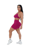 Alana Booty Lifting Shorts & Sport Bra Set - Fuchsia - MILA MVMT