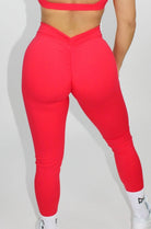 Booty Leggings - Scarlet Red back view