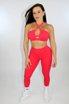 Booty Leggings - Scarlet Red Front view