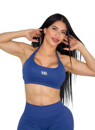 Brielle Booty Lifting Shorts & Sport Bra Set - Blueberry Blue - MILA MVMT