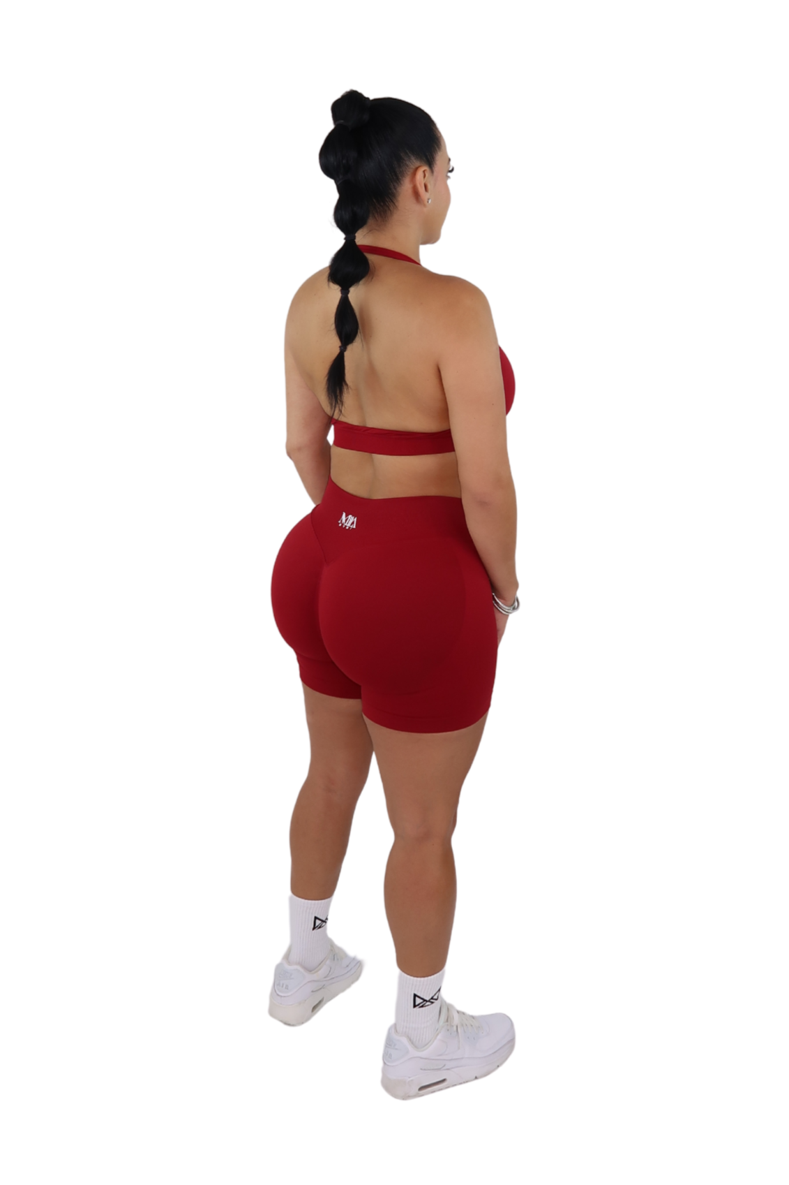 Brielle Booty Lifting Shorts & Sport Bra Set - Carmine Red - MILA MVMT