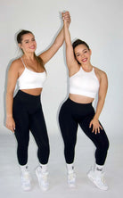 Claire Seamless Contour Leggings Black - Two models