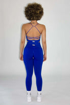 Claire Seamless Contour Leggings Blue - Back view
