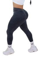 Earth Wash V-Back Scrunch & Sculpt Leggings - Ash Black - MILA MVMT
