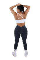 Earth Wash V-Back Scrunch & Sculpt Leggings - Ash Black - MILA MVMT