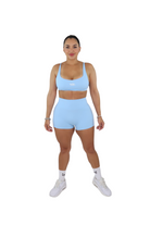 Ella Booty Sculpting Shorts & Bra Set - Baby Blue - MILA MVMT