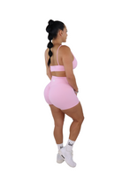 Ella Booty Sculpting Shorts & Bra Set - Cotton Candy Pink - MILA MVMT