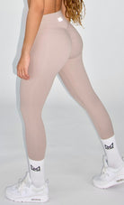 MILA MVMT Sportswear Emmie Scrunch Butt Leggings in Sand Color