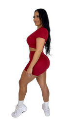 Forme Sculpt Shorts - Red - MILA MVMT