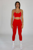 Galia Seamless Sports Bra Red - front view