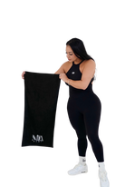 Gym Girl Hooded Bench Towel - Black - MILA MVMT