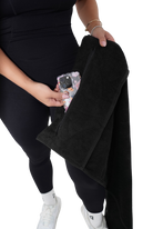 Gym Girl Hooded Bench Towel - Black - MILA MVMT