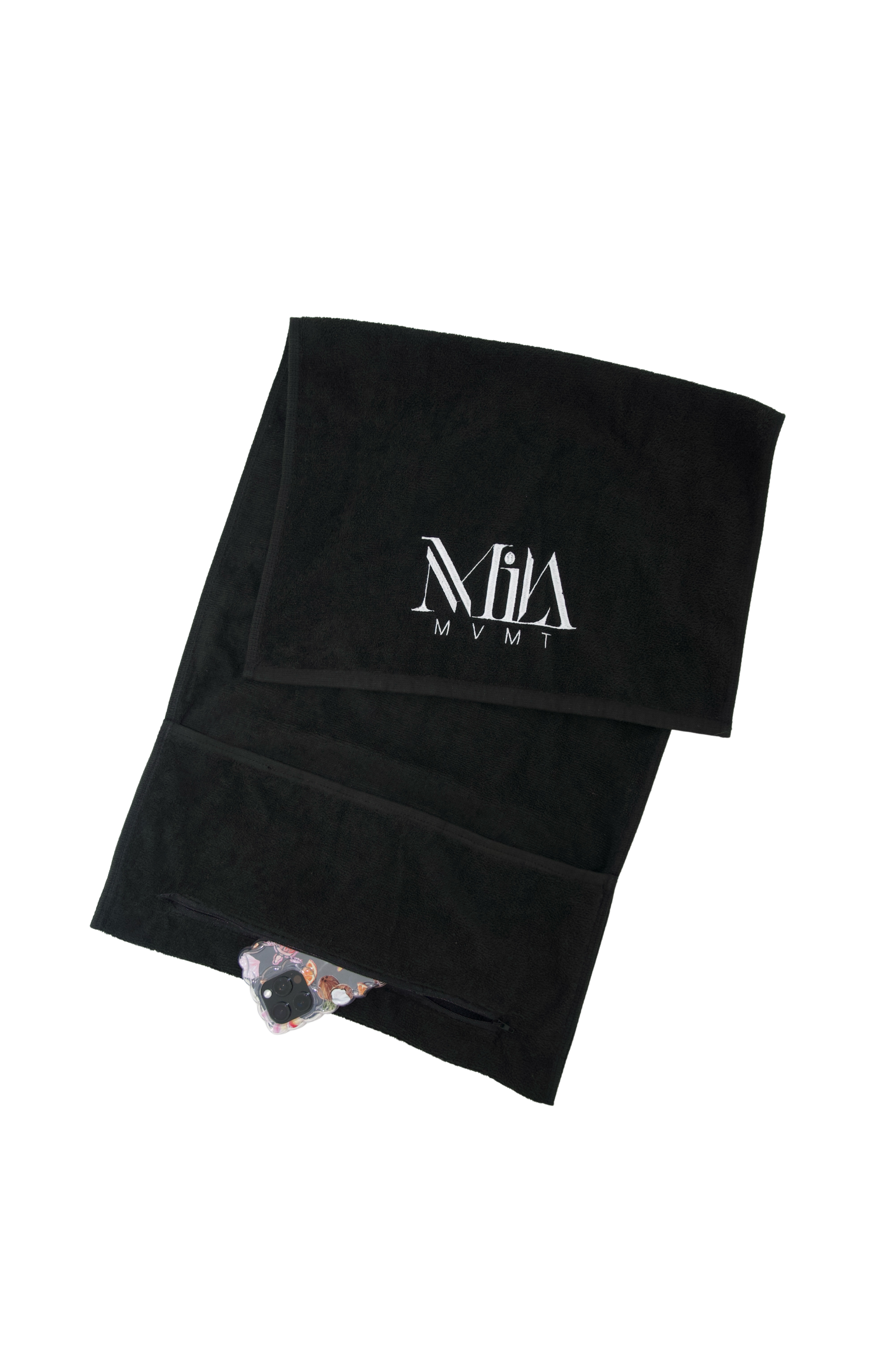 Gym Girl Hooded Bench Towel - Black - MILA MVMT