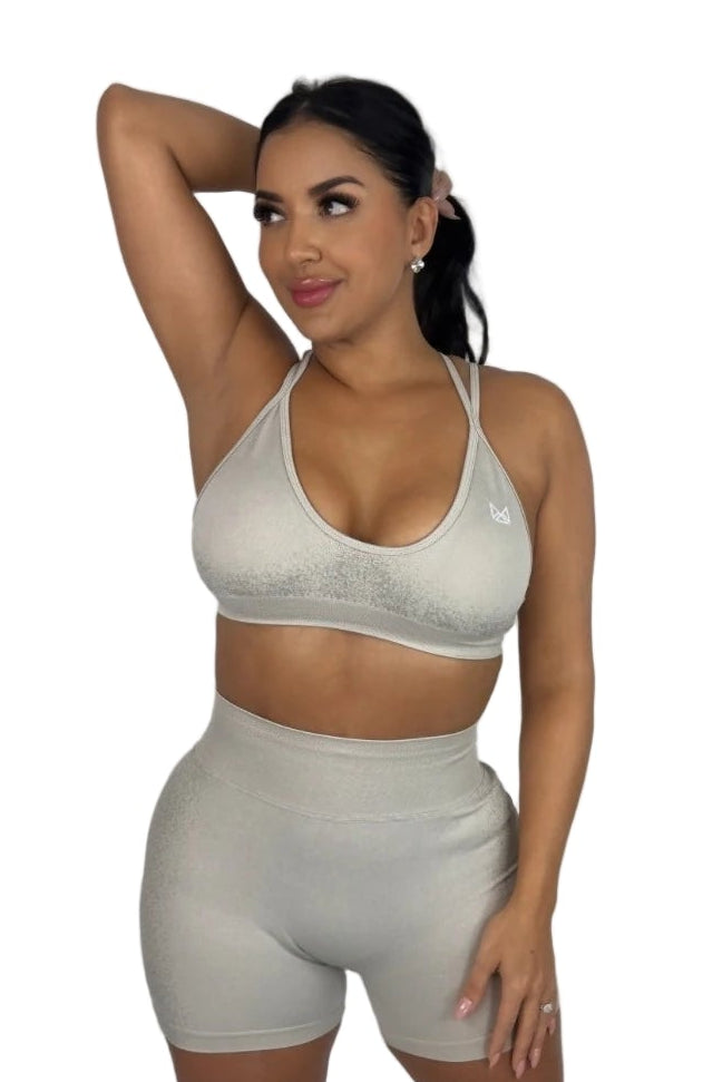 Nina Sports Bra - Greige - MILA MVMT