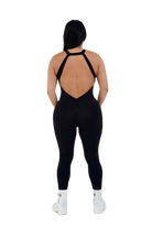 Kaia Open Back Athletic Onesie - Black - MILA MVMT