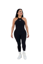 Kaia Open Back Athletic Onesie - Black - MILA MVMT