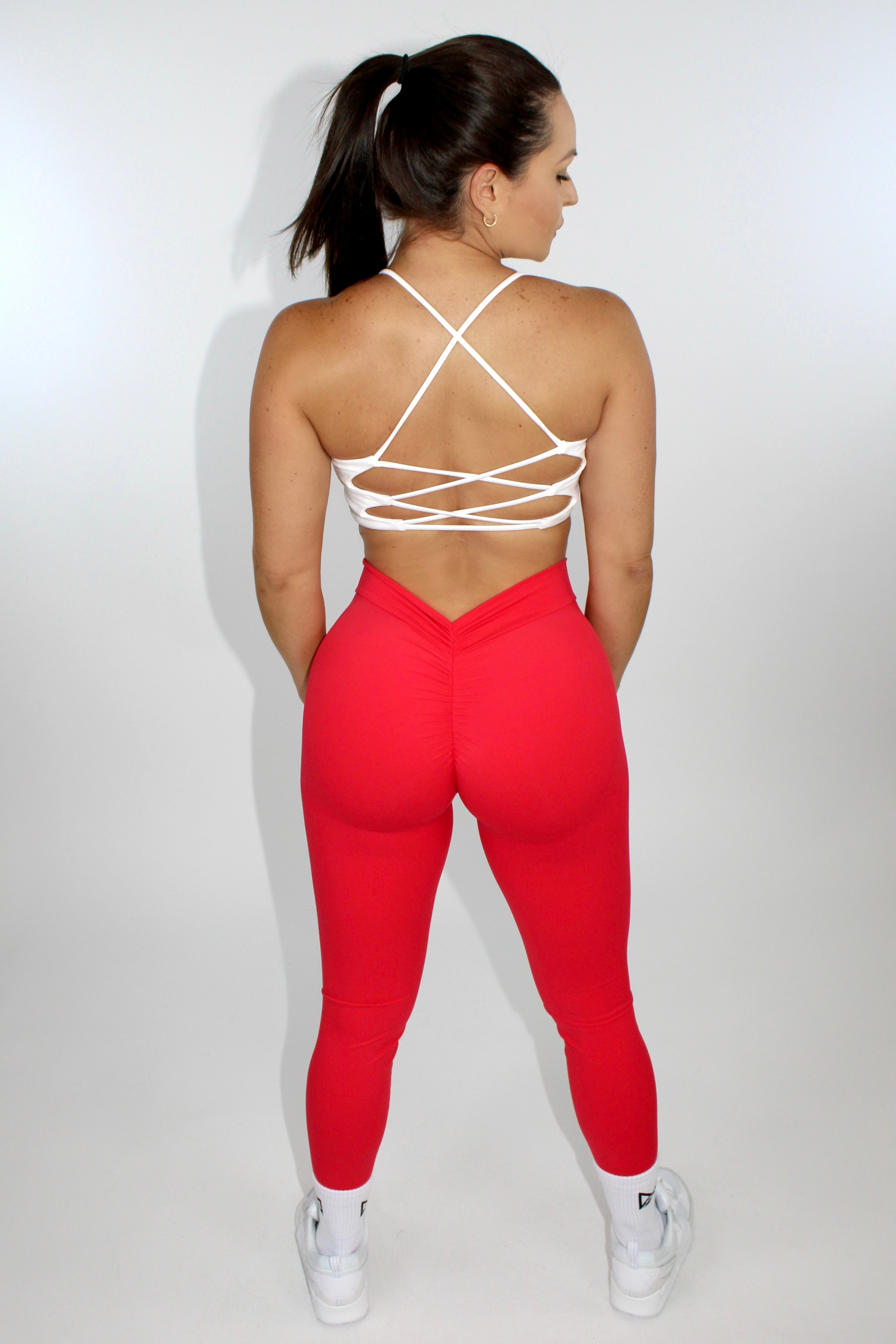 MILA MVMT Sportswear Sports Bra Strappy Back Buttery Soft - facing back