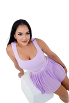 Kiki Pleated Tennis Skirt & Top Set - Lilac - MILA MVMT