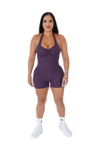 Lexa Scrunch Butt Romper - Plum Wine - MILA MVMT